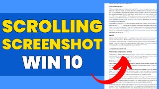 How To Take Long Scrolling Screenshot In Laptop Windows 10 Step By Step [upl. by Ynned]