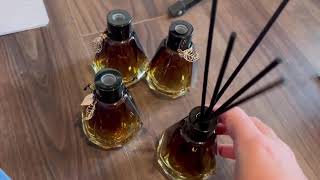 4pcs Reed Diffuser Empty Bottles with 20pcs Reed Diffuser Sticks Review [upl. by Mina]