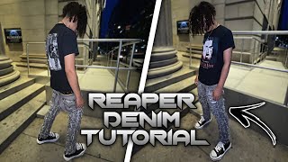 How To Make Reaper Denim  Distressed Jeans DIY [upl. by Ayikahs]