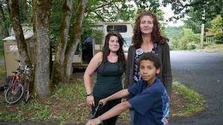 Homeless family lives in an RV in a church parking lot near Eugene Oregon [upl. by Gena]