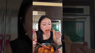 Cream carbonara mukbang  Best of Sa Nguyen  food sanguyen shorts [upl. by Atikam]