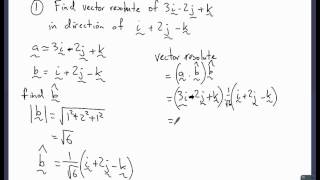 Scalar and vector resolutes of a vector [upl. by Kavanagh]