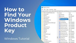 How to Find Your Windows 10 Product Key  Registry Editor [upl. by Ellinej559]