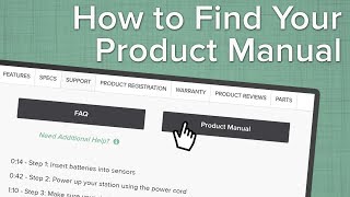 How To Find Your Product Manual [upl. by Yreffoeg]