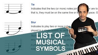 The List of Musical Symbols and Terms [upl. by Iram]