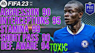 Best Kante overpowered Toxic do it all build in FIFA 23 pro clubs [upl. by Loree238]