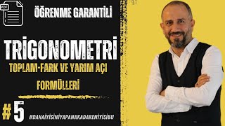 TRİGONOMETRİ 56  PDF  TOPLAMFARK VE YARIM AÇI FARMÜLLERİ  12SINIF 12 [upl. by Anatollo]