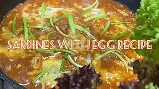 Cooking Sardines  Simple Sardines with Egg Recipe  Mariam Goodies [upl. by Anirehs]