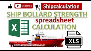 Ship Bollard Strength Spreadsheet Excel Calculation [upl. by Mccourt]