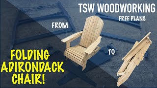 Building a Folding Adirondack Chair with Free pdf Templates  TSW Woodworking [upl. by Assenna298]