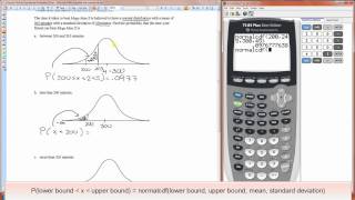 Using the TI84 to Find Normal Probability [upl. by Seiber]