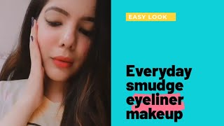 Everyday Easy Smudged Eyeliner Tutorial Smudge Eyeliner With Kajal ❤ shorts [upl. by Katinka]