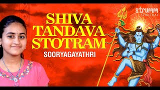 Shiva Tandava Stotram with lyrics and meaning I Sooryagayathri [upl. by Sidnarb160]