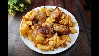 Pollo con patate in friggitrice ad aria come quelli della rosticceria  pronto in 30 minuti [upl. by Letch]