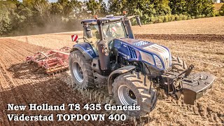 New Holland T8 435 Genesis  Väderstad TOPDOWN 400 4K [upl. by Isewk449]