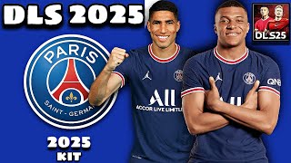 DLS 2025 FULL KIT VIDEO  PARIS SAINT GERMAIN FC PSG DLS 2025 KIT ⚪🔵 [upl. by Misab]