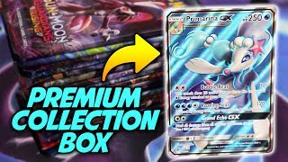 18 BOOSTER PACKS  3 Primarina GX Premium Collection Boxes  Pokemon Cards [upl. by Gradeigh]