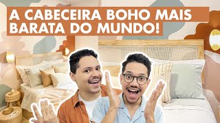 Como fazer cabeceira de cama barata estilo Boho [upl. by Oinota902]