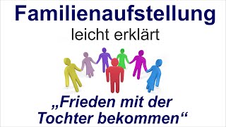 Familienaufstellung einfach erklärt quotFrieden mit der Tochter bekommenquot [upl. by Kcirtemed]