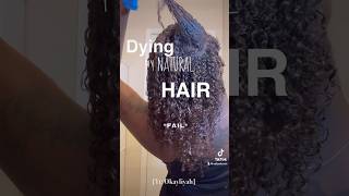 Hair Depression TRANSFORMATION  Dying my NATURAL HAIR 🤎 naturalhair curlyhair hairdye natural [upl. by Nhoj]