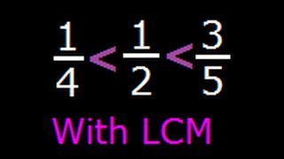 Compare unlike fractions  General method [upl. by Enyawd]