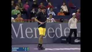 2008 Novak Djokovic vs Gilles Simon WTF SF 1 [upl. by Neelyhtak]