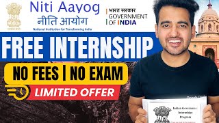 Free Government of India Internship 2024  For Any College Students  NITI Aayog Internship [upl. by Aham]