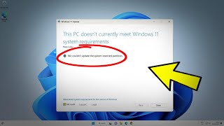 Fix We couldnt update the system reserved partition in Windows 11  10  How To Solve Update Error [upl. by Giffy]