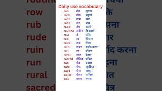 Daily use vocabulary with pronunciation english vocabulary shorts shortvideo [upl. by Savdeep]