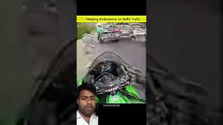 automobile motovlog tamil rider bike ambulance helping delhinews [upl. by Yenalem]