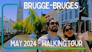 Brugge Bruges 🥰 Walking tour in Belgiums most beautiful city centre 🤳 May 2024 [upl. by Dixil]