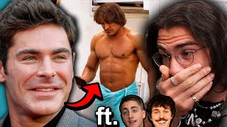 Zac Effrons INSANE Transformation ft KurtisConner amp DannyGonzalez  HasanAbi [upl. by Iahcedrom110]