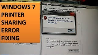 WINDOWS 7 unable to share printer [upl. by Diarmuid64]