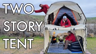 Insulated Two Story Tent Camping  Tent Inside Tent [upl. by Ecraep472]