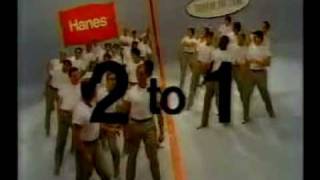 Hanes TShirt Commercial 1986 [upl. by Vlad]