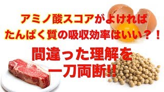 【筋肥大】アミノ酸スコアとタンパク質の吸収効率は関係ない？！ [upl. by Peggy]