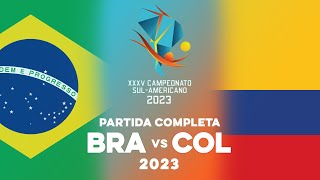 Brasil x Colômbia  Partida Completa  SulAmericano de Vôlei Masculino 2023 [upl. by Yeliah]