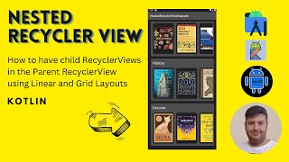 How to implement nested recyclerView android studio  Kotlin [upl. by Vizzone]