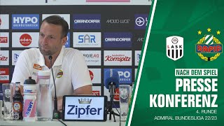 Die Pressekonferenz nach dem Spiel gegen den LASK [upl. by Bilow]