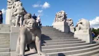 Norway  Oslo  Vigelandsparken Sculpture park art [upl. by Alexine]