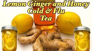 Honey Lemon Ginger Tea Recipe ALL NATURAL COLD amp FLU REMEDY MADE AT HOME [upl. by Rosenberger210]