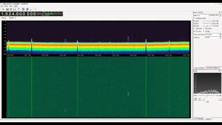 Iridium satellite downlinks around 1620 MHz with a helical antenna  hackrf receiver [upl. by Ewer]