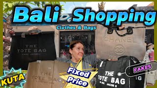 Bali shopping  Clothes  Bags and Fakes and tips and tricks  Kuta Bali [upl. by Nyar268]