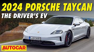 2024 Porsche Taycan review  Even more power for allelectric Porsche  autocarindia1 [upl. by Kieger]