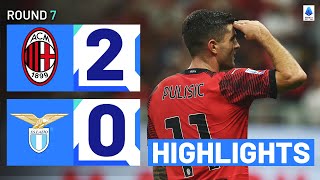 MilanLazio 20  The Rossoneri triumph at San Siro Goals amp Highlights  Serie A 202324 [upl. by Karissa]