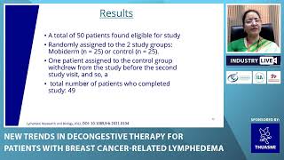 Industry Live New trends in decongestive therapy for patients with breast cancerrelated lymphedema [upl. by Aenea512]