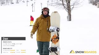 Dans ReviewBurton Free Thinker Snowboard 2022Snowboardscom 5 50 [upl. by Atena]