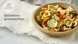 GEBAKKEN GROENTECHIPS  Recept [upl. by Nnaarual468]