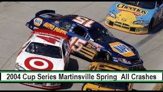 All NASCAR Crashes from the 2004 Advanced Auto Parts 500 [upl. by Lorilyn923]