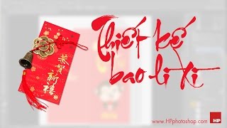 Thiết kế bao lì xì  design lucky money envelope HPphotoshopcom [upl. by Dirgni]